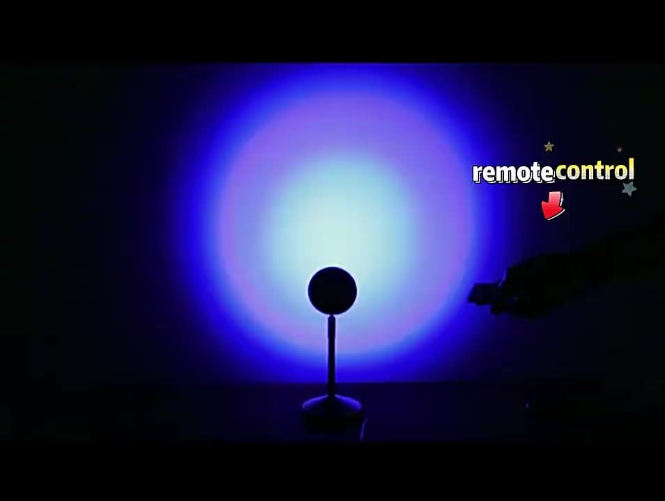 Luminária Pôr do Sol Sunset USB 16 Cores LED Projetor com Controle Remoto para Fotografia e Decoração