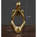 Kit com 3 estatuas pensador, decoração sala luxo