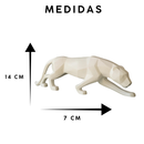 Escultura Pantera Negra Para Sala Casa Escritorio Estatueta Decorativa Mesa Estante Ambiente Interno